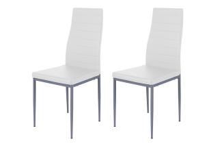 Homexperts 'PEGASUS' 2er Set Stuhl, Kunstleder weiß, B 41 x H 95 x T 51,5 cm