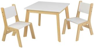 KidKraft Kindertisch- und Stuhl-Set Modern Weiß und Natur