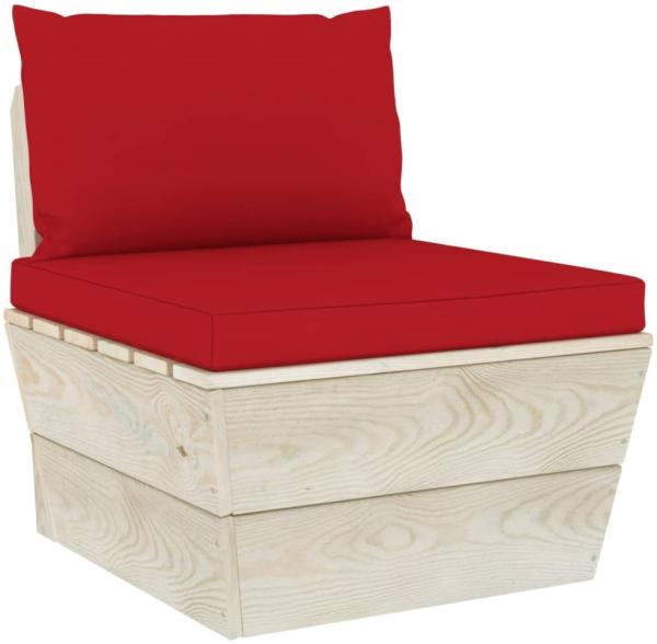 Palettensofa-Auflagen 2 Stk. Rot Stoff