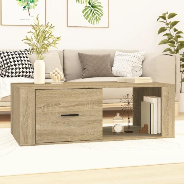 vidaXL Couchtisch Sonoma-Eiche 100x50,5x35 cm Holzwerkstoff