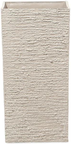 Blumentopf hellbeige quadratisch 30 x 30 x 60 cm GAZA