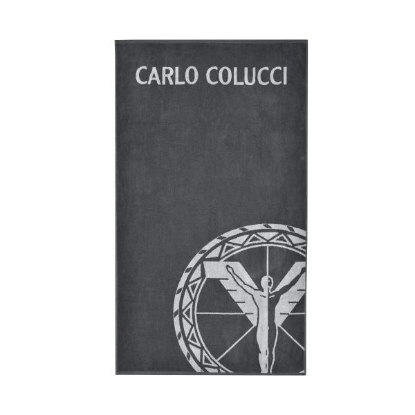 CARLO COLUCCI Strandtuch Stefano, Frottier (1-St), mit auffälligem Carlo Colucci Logo und Schriftzug