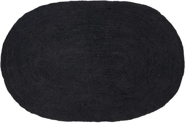 Teppich Jute schwarz 160 x 230 cm Kurzflor DEMIRCI