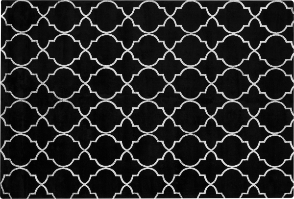 Teppich schwarz/silber 140 x 200 cm marokkanisches Muster YELKI