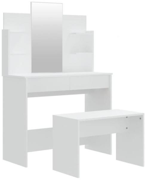 Schminktisch-Set Weiß 96x40x142 cm