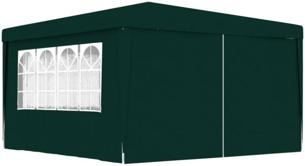 Profi-Partyzelt mit Seitenwänden 4×4 m Grün 90 g/m²