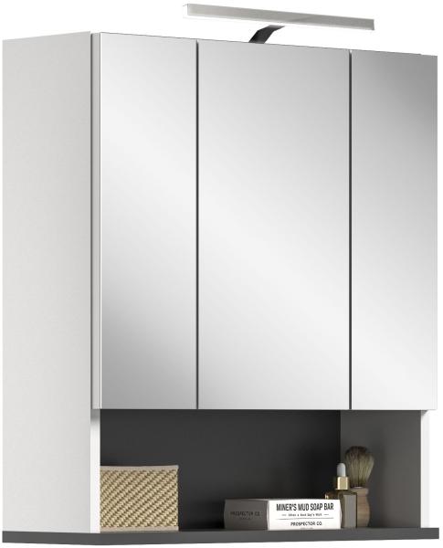 Badezimmerspiegelschrank >Rocket< (BxHxT: 60x68x21 cm) in weiß/anthrazit
