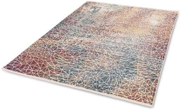 Teppich in Netz bunt aus 100% Polyester - 190x133x0,6cm (LxBxH)