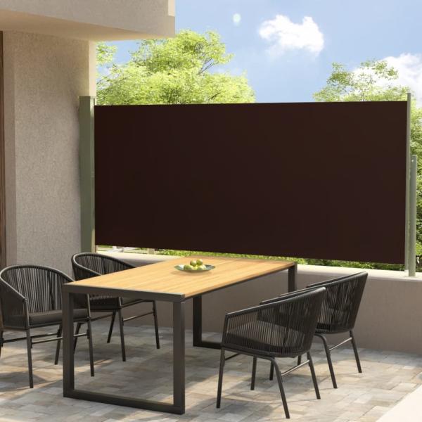 vidaXL Seitenmarkise Ausziehbar 117x300 cm Braun