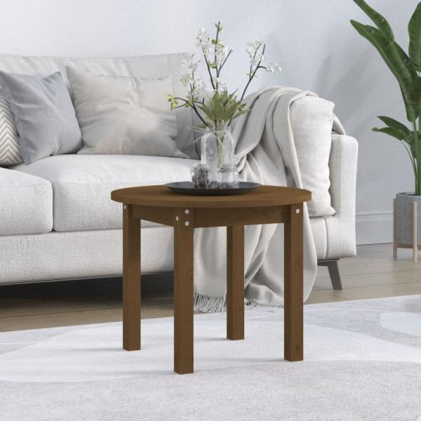 vidaXL Couchtisch Honigbraun Ø 55x45 cm Massivholz Kiefer