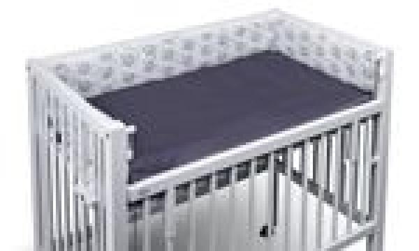 tiSsi® Nestchen / Einlage Beistellbett MAXI 50x90 cm grau Löwen