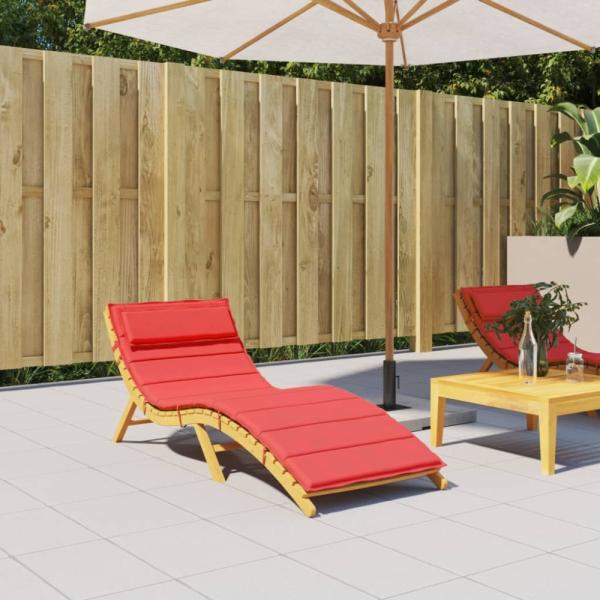 vidaXL Sonnenliegen-Auflage Rot 180x60x3 cm Oxford-Gewebe