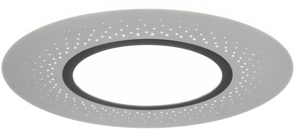 Große LED Deckenleuchte VERUS mit Fernbedienung, Ø 70cm, Silber