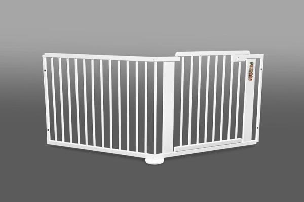 Felibaby 'ONE4all' 1+1 extra breites Tür-/ Treppenschutzgitter aus Massivholz, weiß