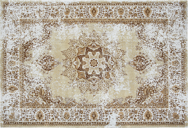 Teppich beige 140 x 200 cm Kurzflor ALMUS