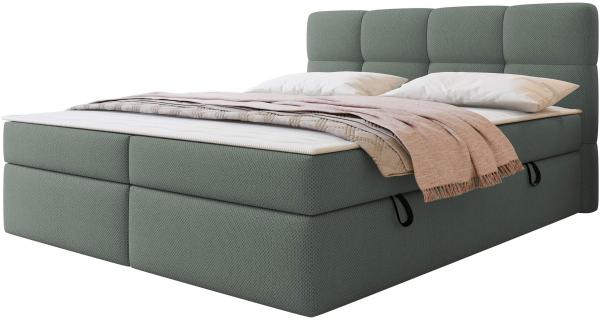 Boxspringbett mit H3-Matratze und Topper Fogy (Farbe: Curio 93, Größe: 140 x 200 cm)