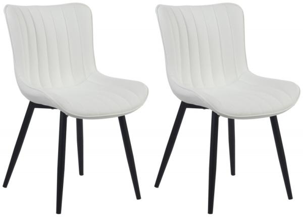 2er Set Stühle Largo Kunstleder (Farbe: weiß)