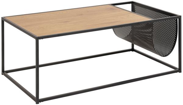 Couchtisch >Carney< in Wildeiche aus Metall - 110x40x50cm (BxHxT)