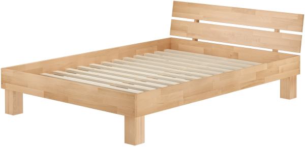 Erst-Holz Französisches Bett Futonbett Doppelbett 160x200 Massivholzbett Buche natur V-60. 86-16 inkl. Rollrost