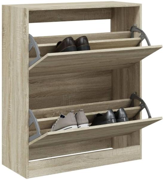 vidaXL Schuhschrank Sonoma-Eiche 80x34x96,5 cm Holzwerkstoff