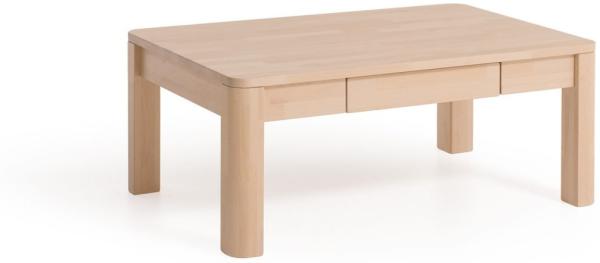 Couchtisch Tisch mit Schublade BENITO Eiche Massivholz 110x70 cm