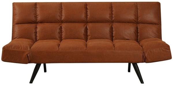 Bronx71 Schlafsofa 1,5-Sitzer Timo Eco-Leder cognac