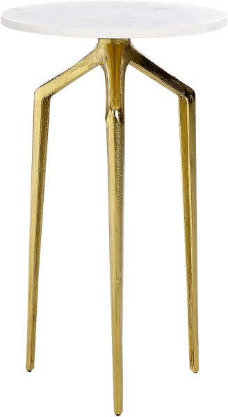 Beistelltisch Marmor weiß gold rund ø 30 cm TILPA