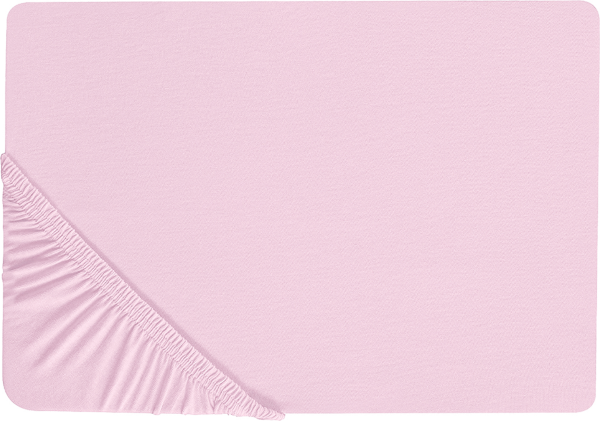 Spannbettlaken Baumwolle rosa 200 x 200 cm JANBU