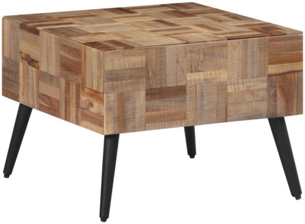 vidaXL Couchtisch Grau 55x55x40 cm Recyceltes Massivholz Teak