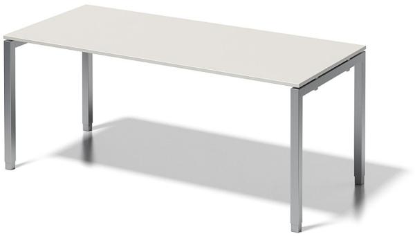 Cito Schreibtisch, 650-850 mm höheneinstellbares U-Gestell, H 19 x B 1800 x T 800 mm, Dekor grauweiß, Gestell silber