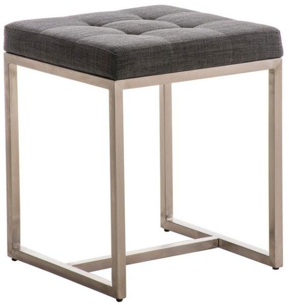 Sitzhocker -BRIT- Schminkhocker Hocker Sessel Stoff Dunkelgrau 40x40cm