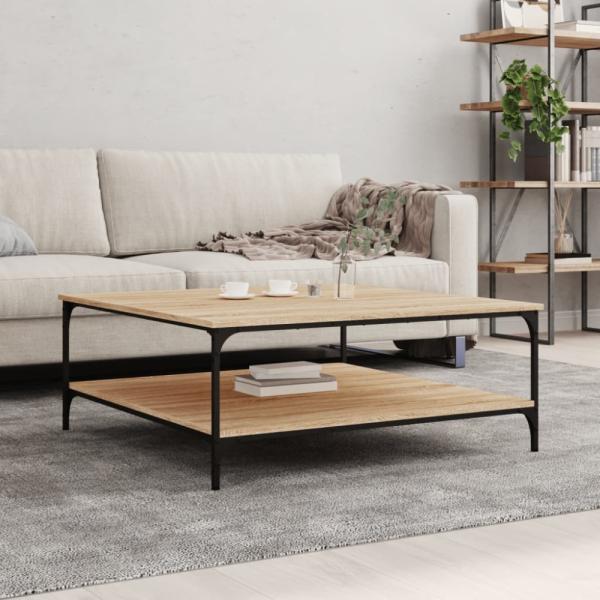 vidaXL Couchtisch Sonoma-Eiche 100x100x40 cm Holzwerkstoff