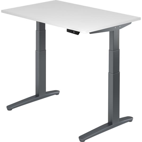 'XBHM12' Sitz-Steh-Schreibtisch elektrisch 120x80cm Weiß Graphit