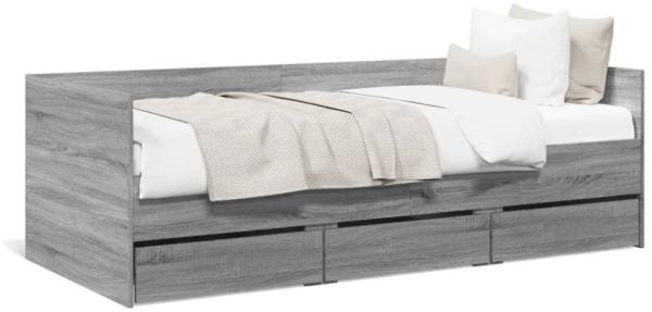 vidaXL Tagesbett mit Schubladen Grau Sonoma 75x190 cm Holzwerkstoff