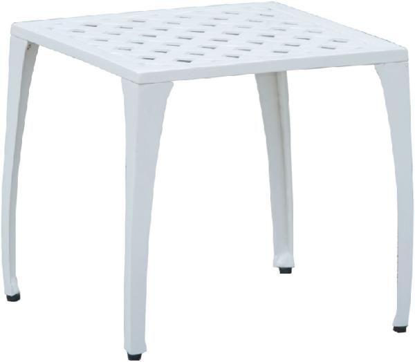 Inko Fußhocker Duke/Nexus Alu-Guss 45x45x44 cm Sitzhocker Tisch 2 Farben zur Wahl Weiß