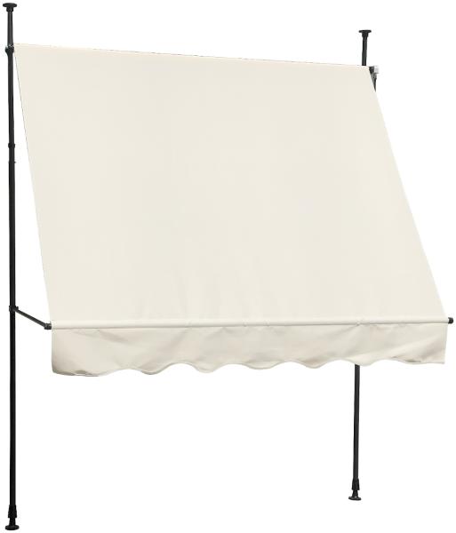 SVITA Klemmmarkise 200x150cm Balkonmarkise Sonnenschutz Markise Beige Creme