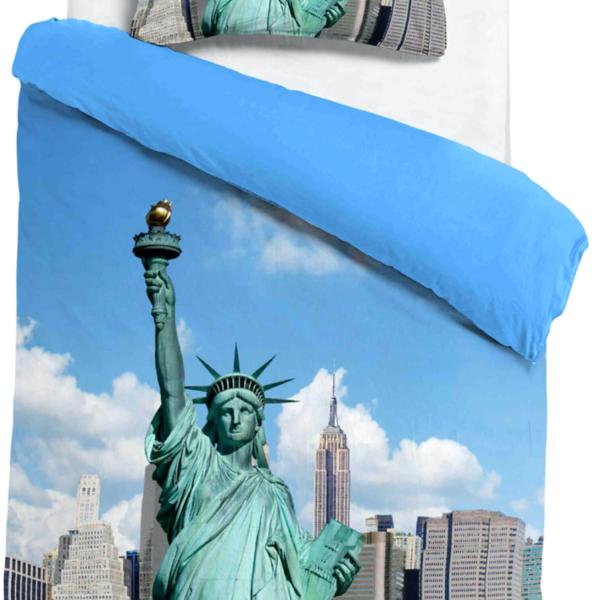 New York Bettwäsche Freiheitsstatue Digitaldruck ESPiCO Sleep and Dream 135 x 200 + 80 x 80 cm Bild 4