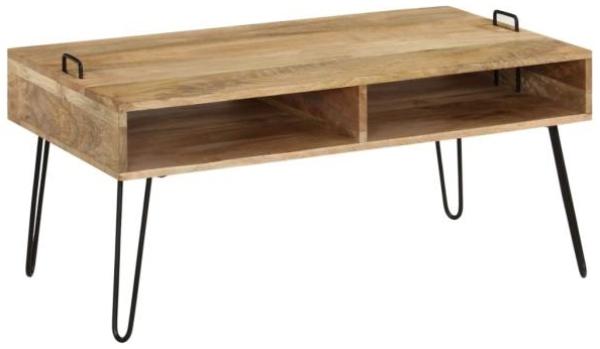 vidaXL Couchtisch Mangoholz Massiv 100 x 60 x 45 cm