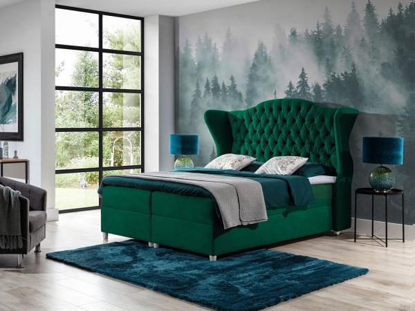 Boxspringbett Caltha, Farbe: Kronos 19