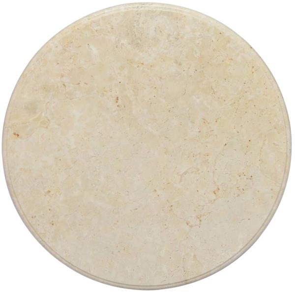 Tischplatte Creme Ø60x2,5 cm Marmor