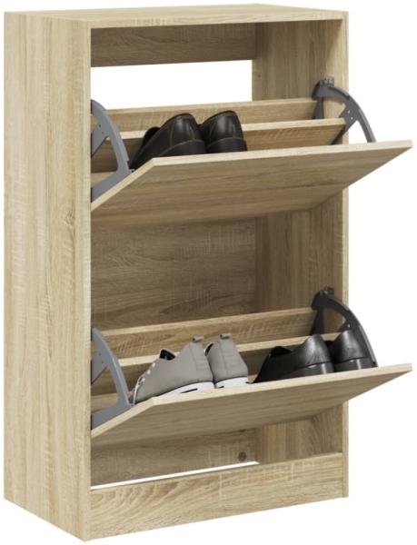 vidaXL Schuhschrank Sonoma-Eiche 60x34x96,5 cm Holzwerkstoff