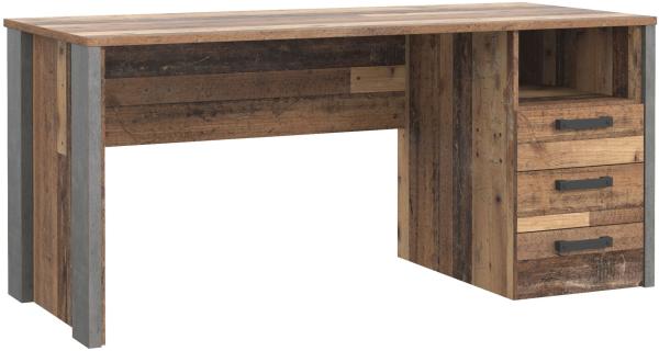 Computertisch >Celon< in Old Wood Vintage - 160x73.5x69.6cm (BxHxT)