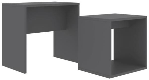 vidaXL Couchtisch-Set Grau 48 x 30 x 45 cm Spanplatte