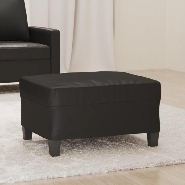 vidaXL Fußhocker Schwarz 70x55x41 cm Kunstleder