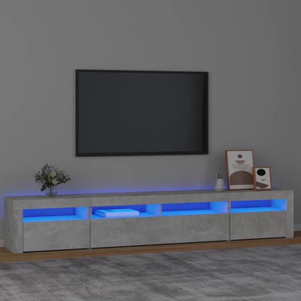 TV-Schrank mit LED-Leuchten Betongrau [3152725]