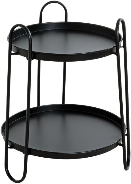 HAKU Möbel Beistelltisch - schwarz-matt - H. 50cm - HAKU-25502