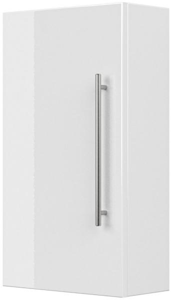 Badezimmer Hängeschrank Livono Hochglanz weiß 35 x 62 cm