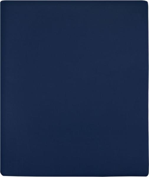 Spannbettlaken 2 Stk. Jersey Marineblau 100x200 cm Baumwolle