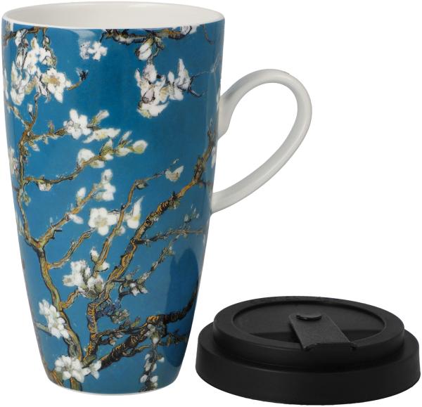 Goebel Mug To Go Vincent Van Gogh - Mandelbaum Blau, Kaffeebecher, Trinkbecher, Artis Orbis, Fine Bone China, Bunt, 500 ml, 67017071