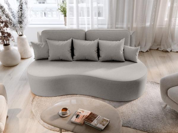 Schlafsofa Designersofa Sofa BIONA in Stoff Doha Grau